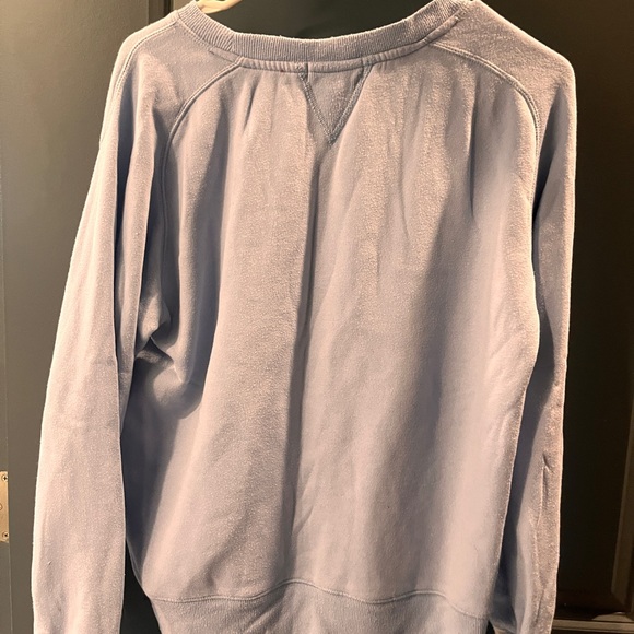 PJ Salvage blue happy pullover with preppy red stripe cuffs - Picture 5 of 5